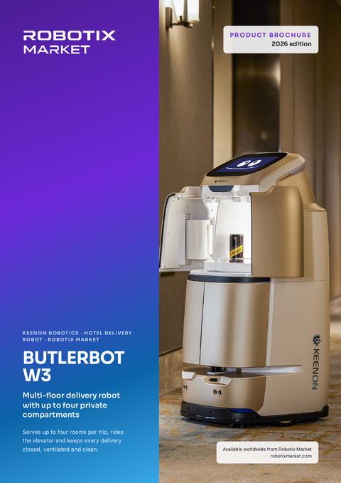 Keenon BUTLERBOT W3 Etagenübergreifender Serviceroboter – Produktbroschüre