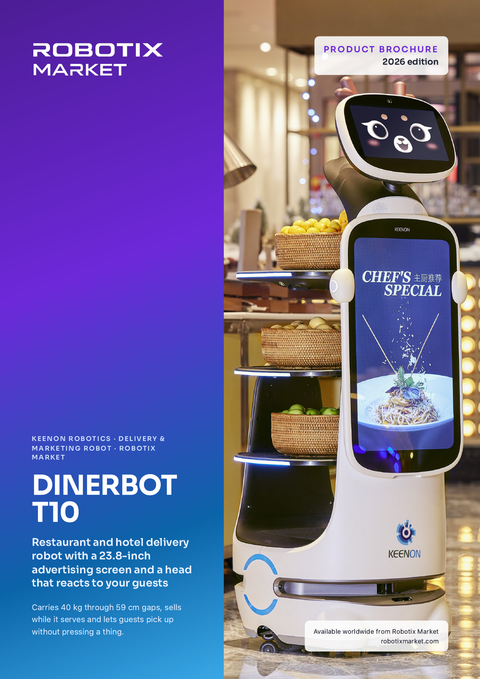 Keenon DINERBOT T10 روبوت التوصيل والتسويق – كتيب المنتج