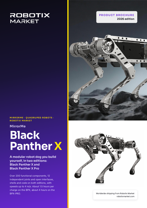 MirrorMe Black Panther X Pro روبوت رباعي الأرجل معياري – كتيب المنتج